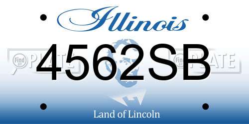 4562SB Illinois License Plate