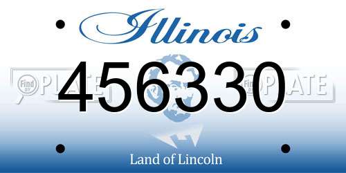 456330 Illinois License Plate