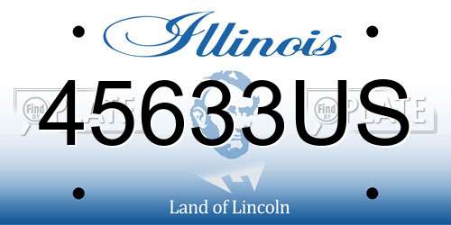 45633US Illinois License Plate