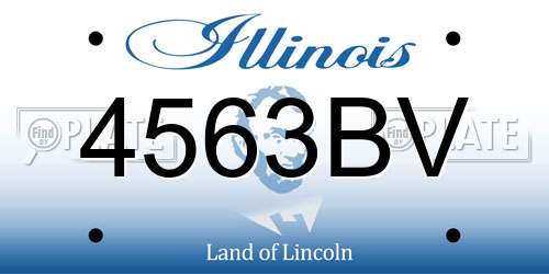 4563BV Illinois License Plate