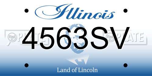 4563SV Illinois License Plate