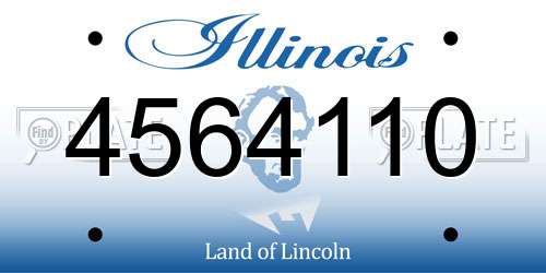 4564110 Illinois License Plate