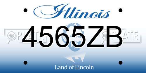 4565ZB Illinois License Plate