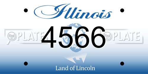 4566 Illinois License Plate