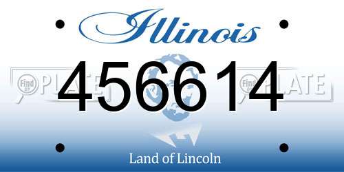 456614 Illinois License Plate