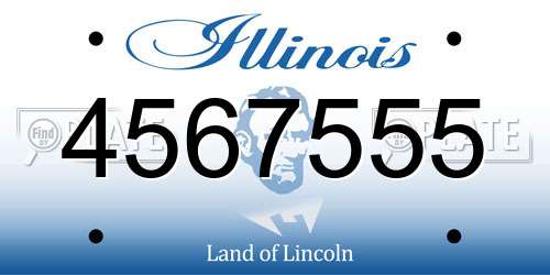 4567555 Illinois License Plate