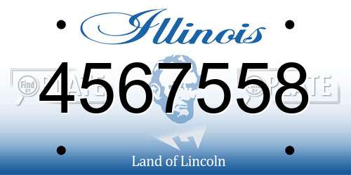 4567558 Illinois License Plate