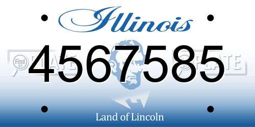 4567585 Illinois License Plate
