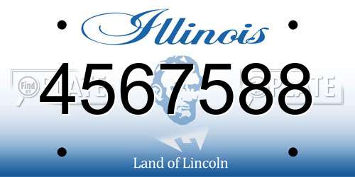 4567588 Illinois License Plate