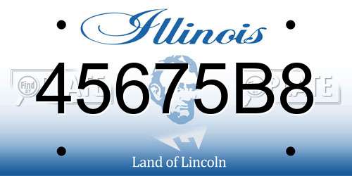 45675B8 Illinois License Plate