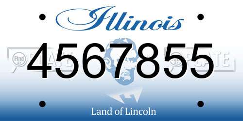 4567855 Illinois License Plate