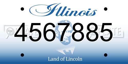 4567885 Illinois License Plate