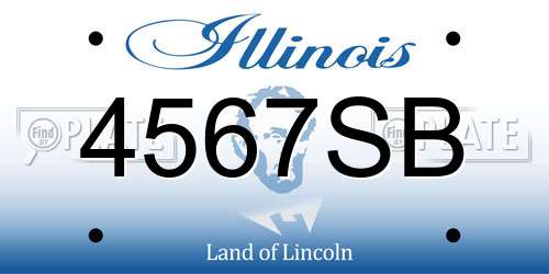 4567SB Illinois License Plate