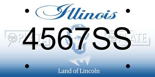 4567SS Illinois License Plate