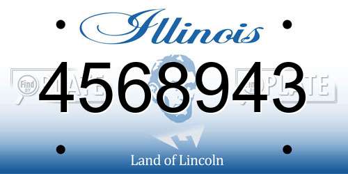 4568943 Illinois License Plate