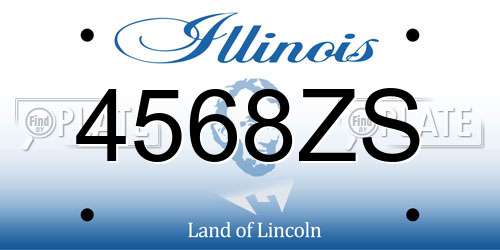 4568ZS Illinois License Plate