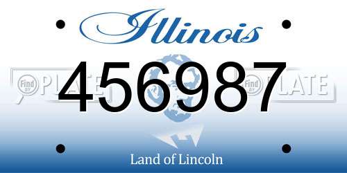 456987 Illinois License Plate