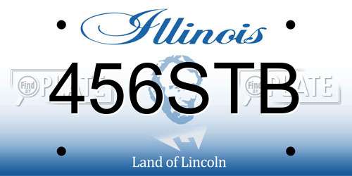 456STB Illinois License Plate