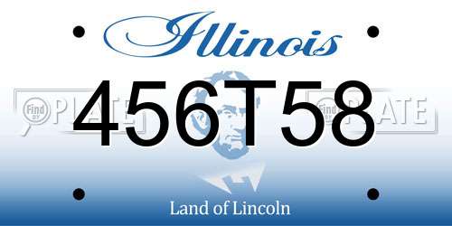 456T58 Illinois License Plate