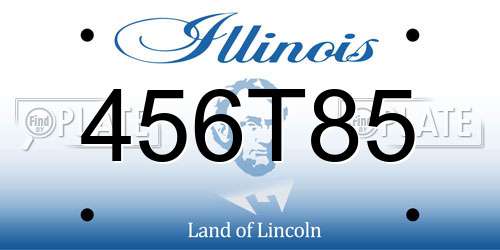 456T85 Illinois License Plate
