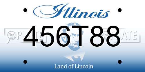 456T88 Illinois License Plate