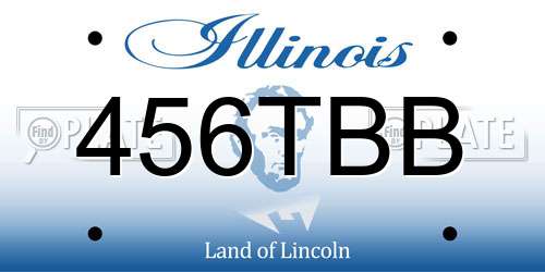 456TBB Illinois License Plate