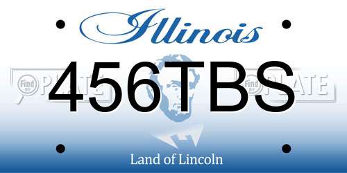 456TBS Illinois License Plate