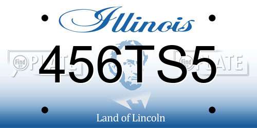 456TS5 Illinois License Plate