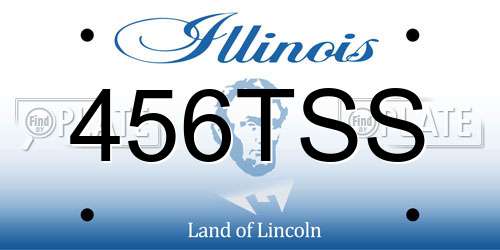 456TSS Illinois License Plate