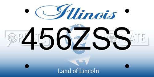 456ZSS Illinois License Plate