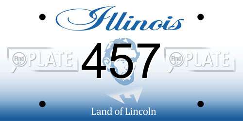 457 Illinois License Plate