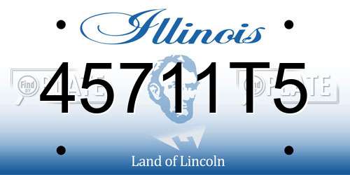 45711T5 Illinois License Plate