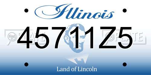 45711Z5 Illinois License Plate