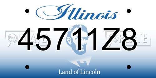 45711Z8 Illinois License Plate