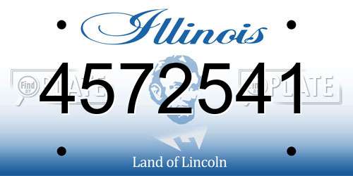 4572541 Illinois License Plate