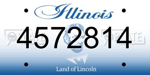 4572814 Illinois License Plate