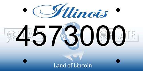 4573000 Illinois License Plate