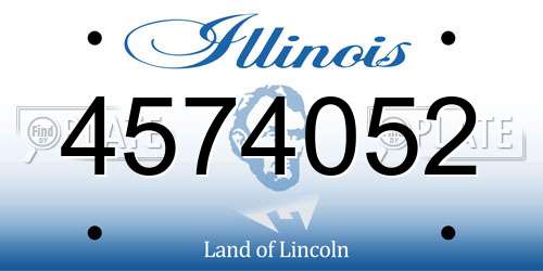 4574052 Illinois License Plate
