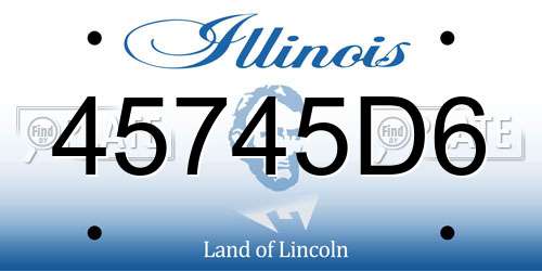 45745D6 Illinois License Plate