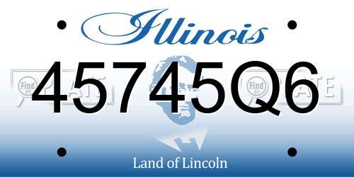 45745Q6 Illinois License Plate