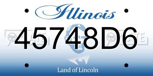 45748D6 Illinois License Plate