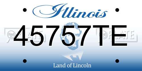 45757TE Illinois License Plate