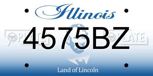 4575BZ Illinois License Plate