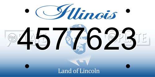 4577623 Illinois License Plate
