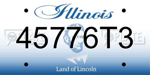 45776T3 Illinois License Plate