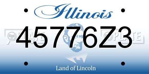 45776Z3 Illinois License Plate