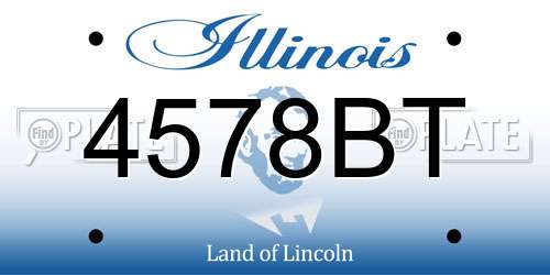 4578BT Illinois License Plate
