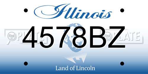 4578BZ Illinois License Plate