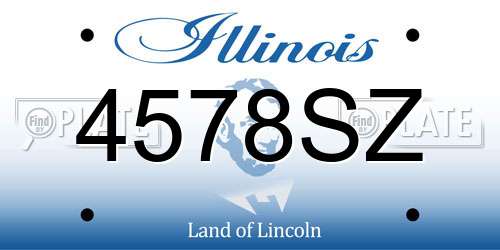4578SZ Illinois License Plate