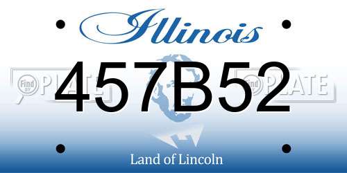 457B52 Illinois License Plate